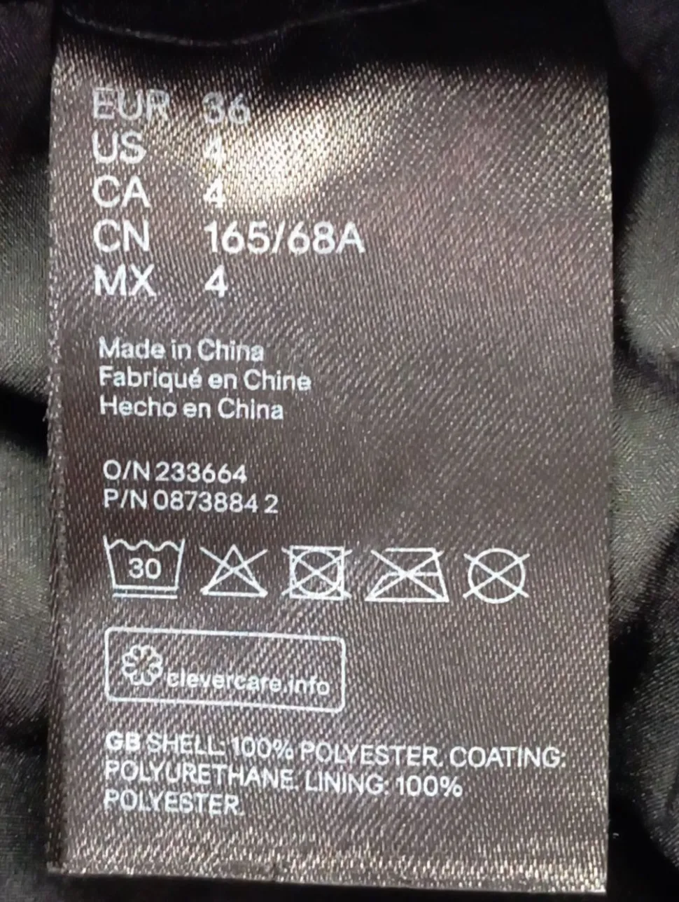 Kunstlederrock Größe 36