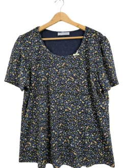 Kurzarm-Bluse                            Größe                48