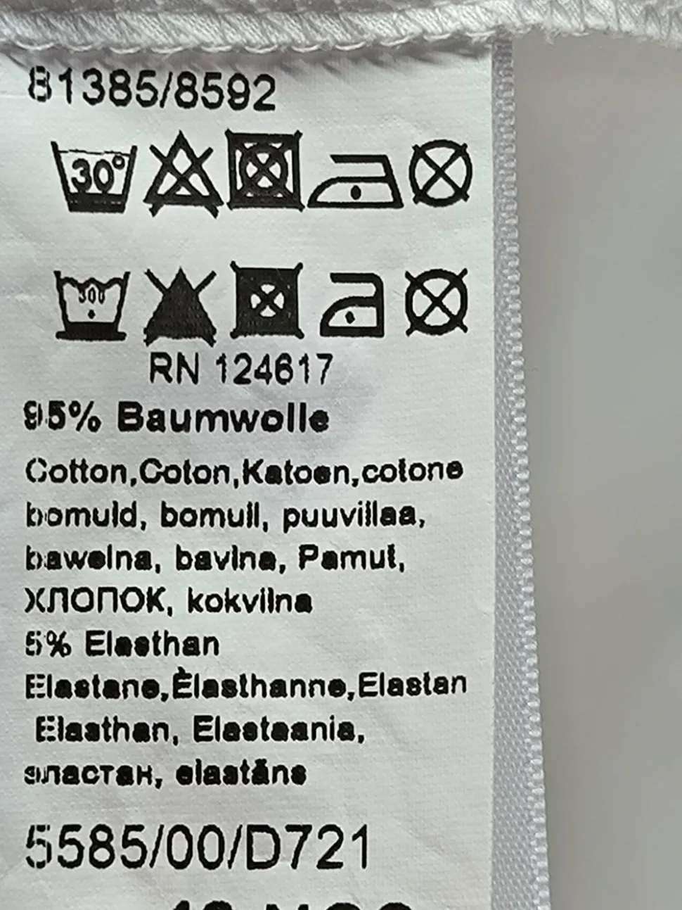 Langarmhemd Größe 48