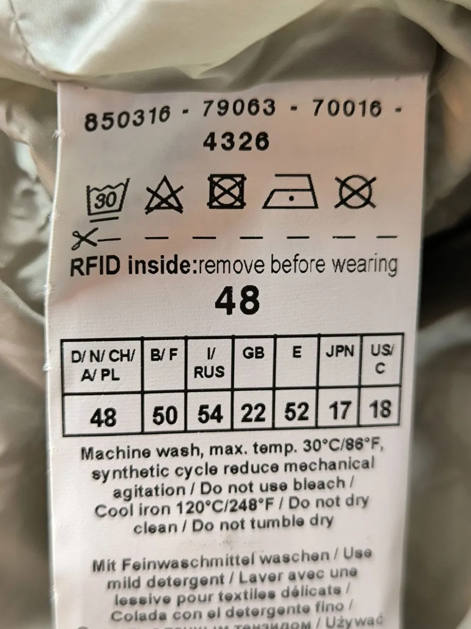 Steppjacke Größe 48